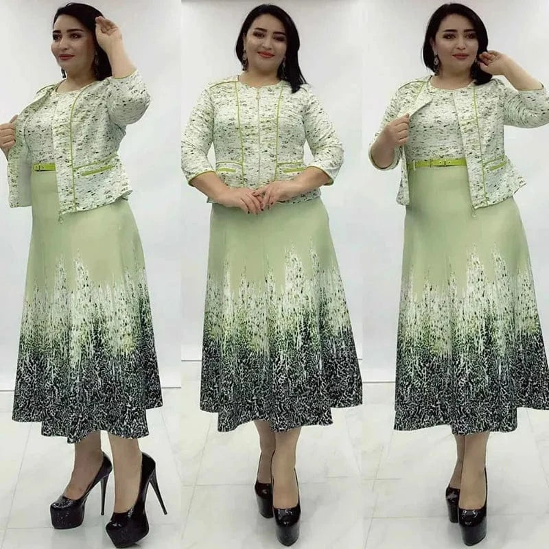 Latest design hot sale two-piece set african tops and skirt sets for women