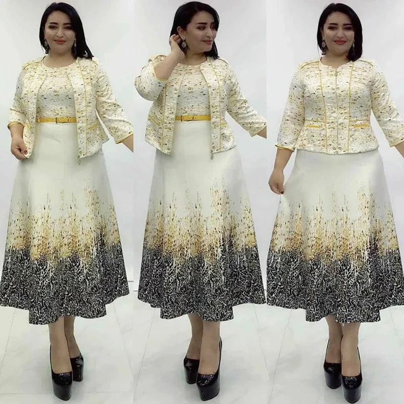 Latest design hot sale two-piece set african tops and skirt sets for women