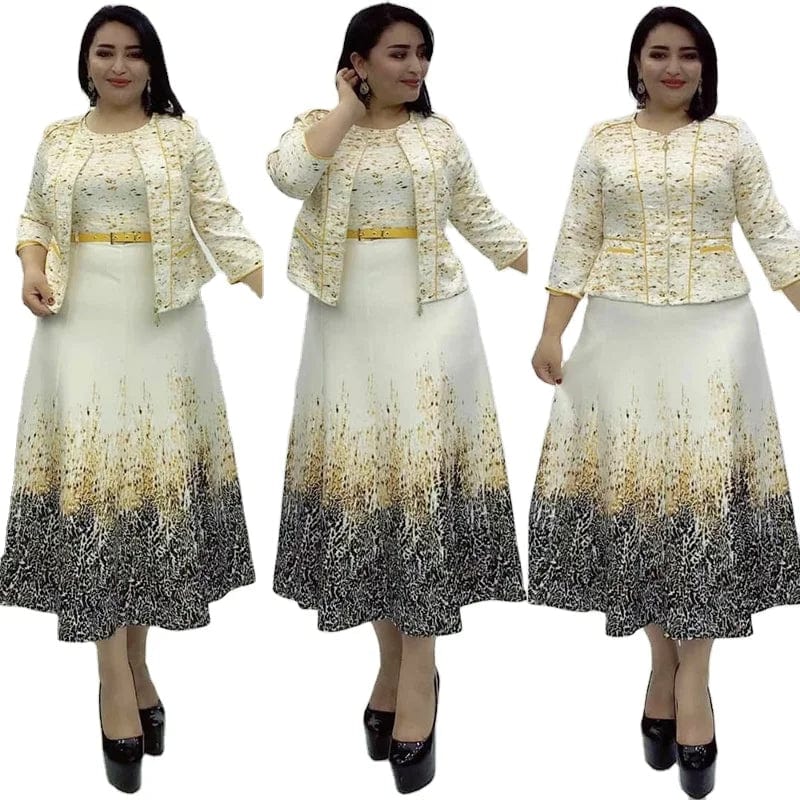 Latest design hot sale two-piece set african tops and skirt sets for women