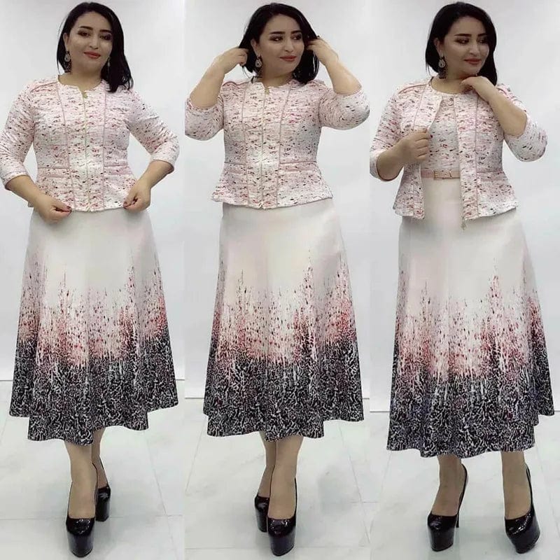 Latest design hot sale two-piece set african tops and skirt sets for women