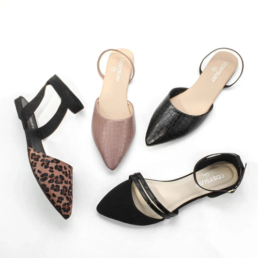 latest design trendy pointed toe ladies flat doll ballerina shoes for women flat
