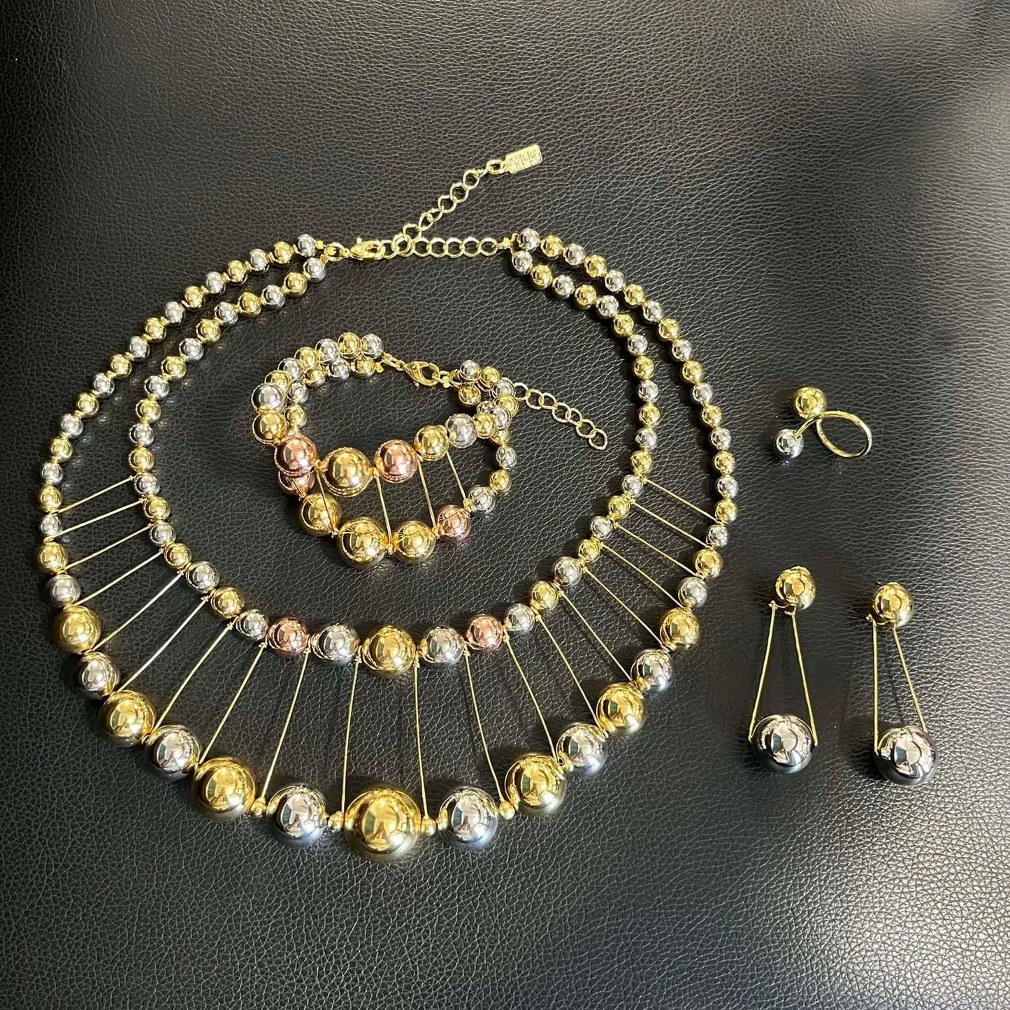 Latest Hot Sale Popular Wedding Party Gift Birthday Brasil Dubai Jewels Gold Plated necklace bracelet earrings ring jewelry