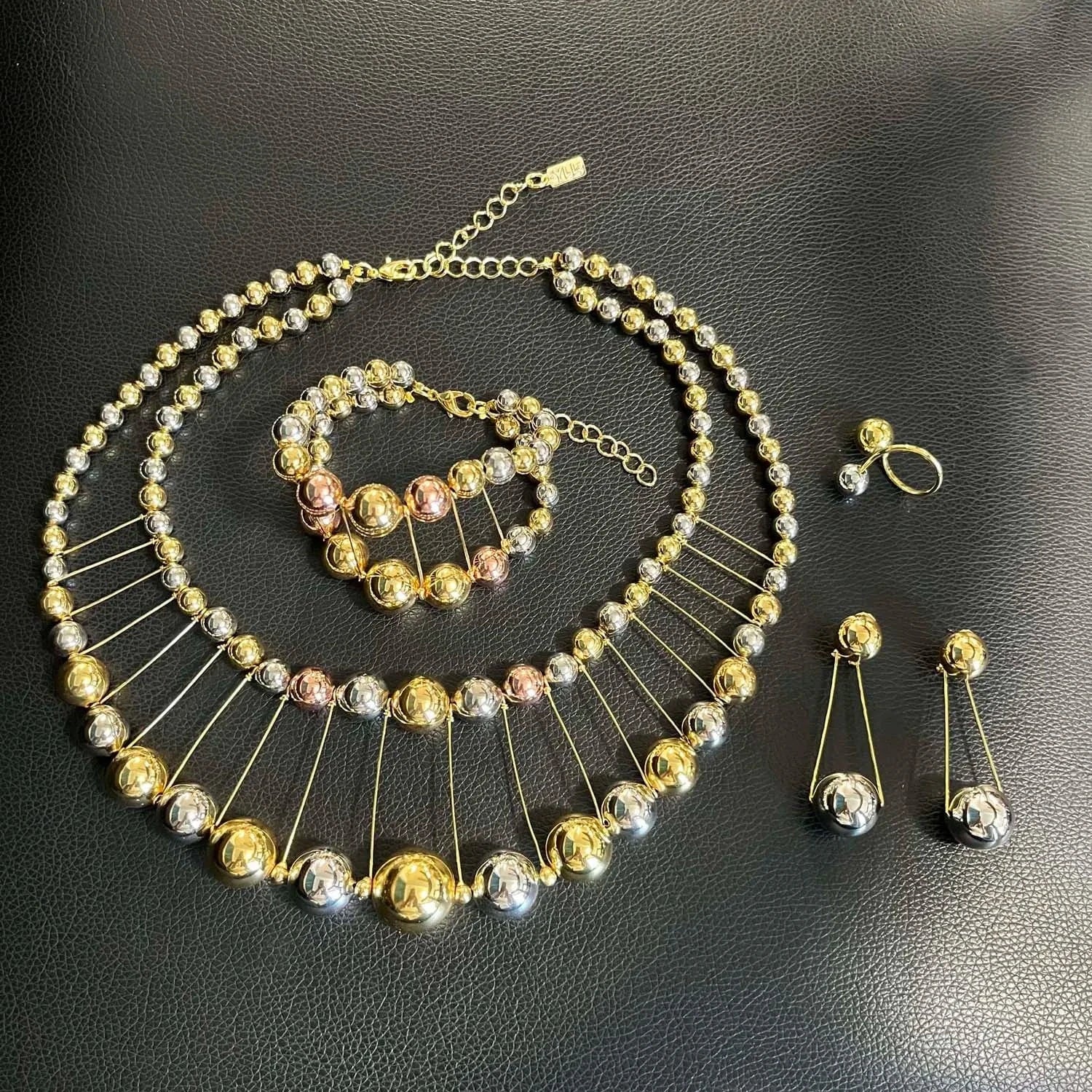 Latest Hot Sale Popular Wedding Party Gift Birthday Brasil Dubai Jewels Gold Plated necklace bracelet earrings ring jewelry