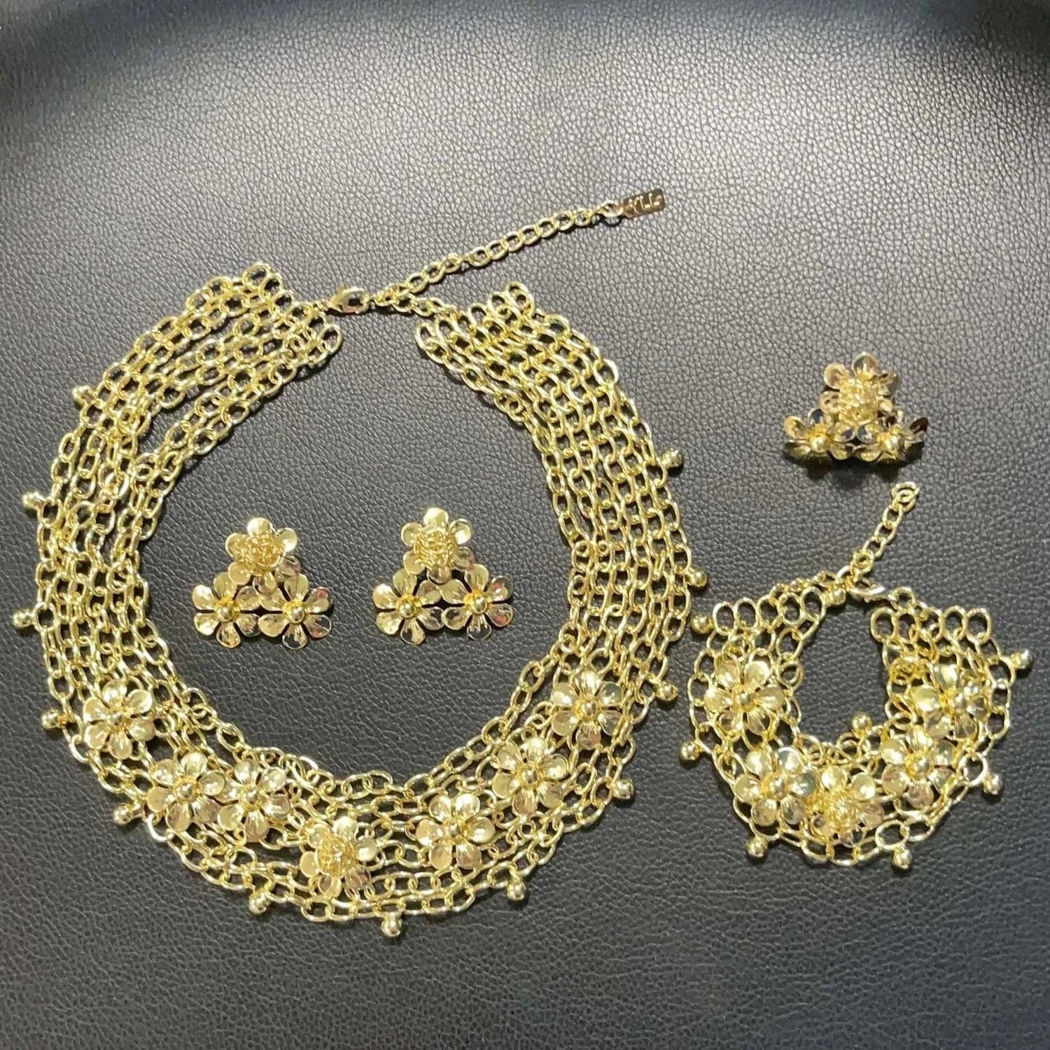 Latest Hot Sale Popular Wedding Party Gift Birthday Brasil Dubai Jewels Gold Plated necklace bracelet earrings ring jewelry