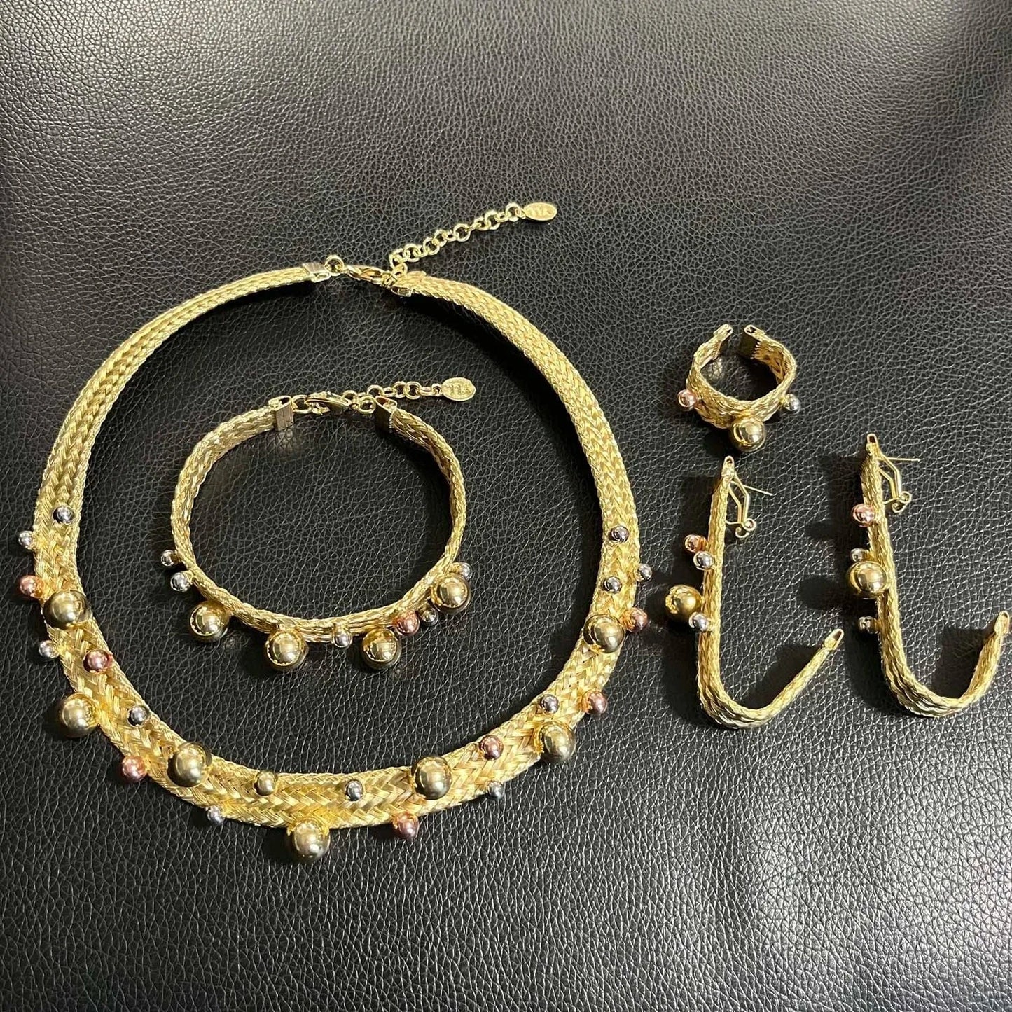 Latest Hot Sale Popular Wedding Party Gift Birthday Brasil Dubai Jewels Gold Plated necklace bracelet earrings ring jewelry
