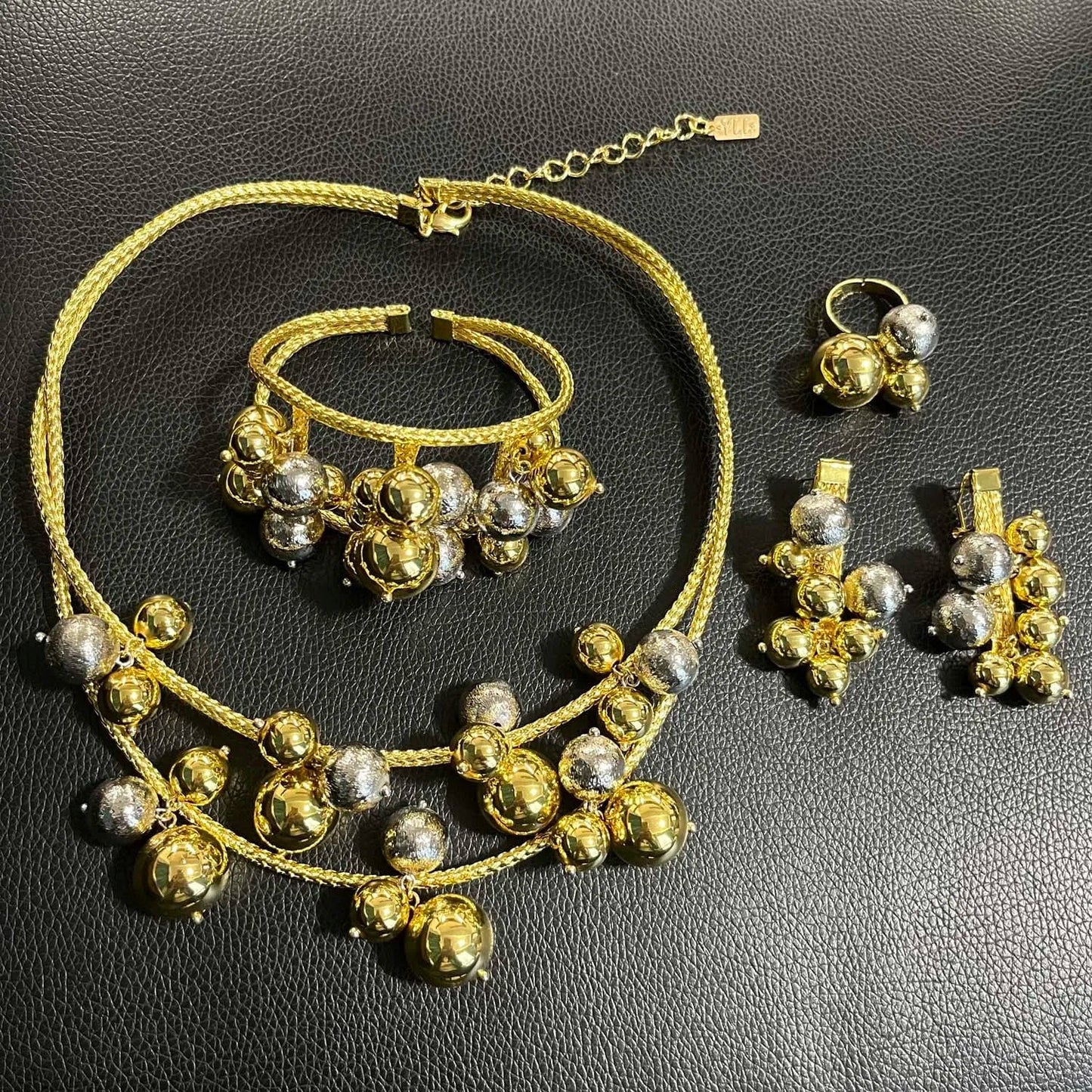 Latest Hot Sale Popular Wedding Party Gift Birthday Brasil Dubai Jewels Gold Plated necklace bracelet earrings ring jewelry