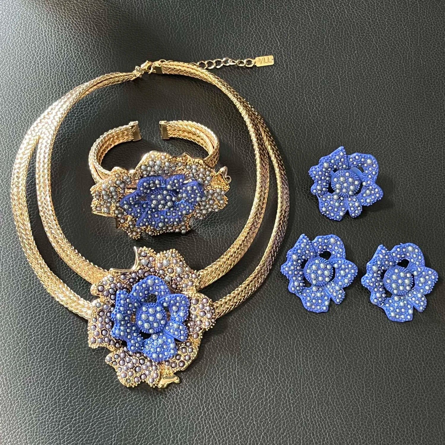 Latest Hot Sale Popular Wedding Party Gift Birthday Brasil Dubai Jewels Gold Plated necklace bracelet earrings ring jewelry
