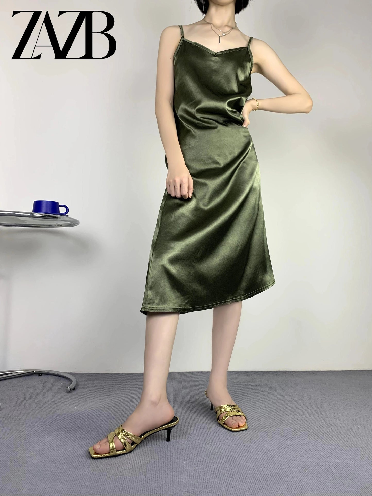 Leather golden custom high heels shoes for women sandals and ladies shoes femmes chaussures pour femmes wedding bride