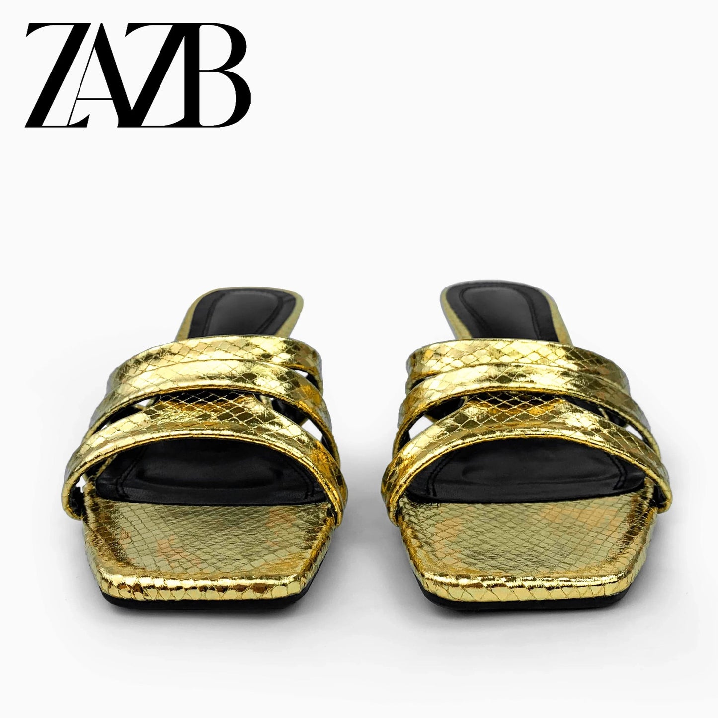 Leather golden custom high heels shoes for women sandals and ladies shoes femmes chaussures pour femmes wedding bride