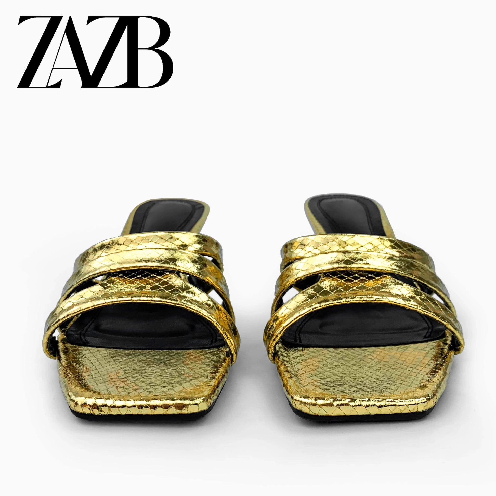 Leather golden custom high heels shoes for women sandals and ladies shoes femmes chaussures pour femmes wedding bride