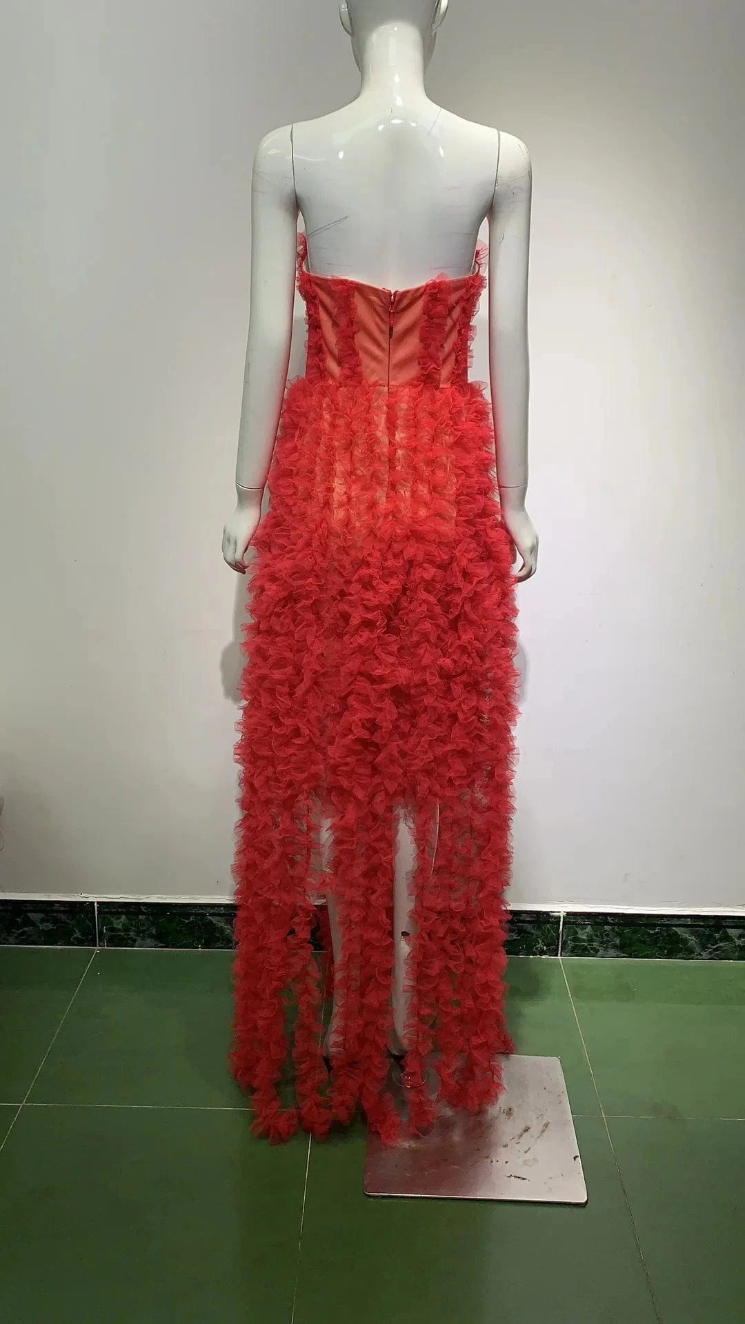 LF340 Red Wedding Dress Mori Strapless Party Dress One Shoulder Temperament Sexy Prom Evening Dresses