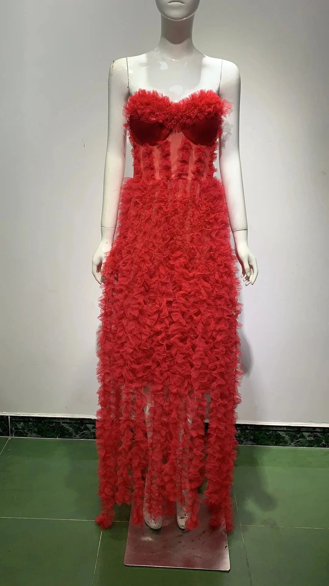 LF340 Red Wedding Dress Mori Strapless Party Dress One Shoulder Temperament Sexy Prom Evening Dresses