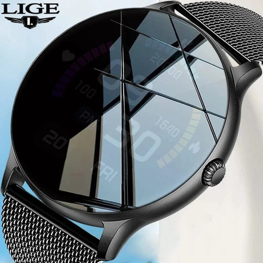 LIGE 2022 New LIGE Smart Watch Men Full Touch Screen Sports Fitness Watch IP67 Waterproof For Android ios smartwatch Women