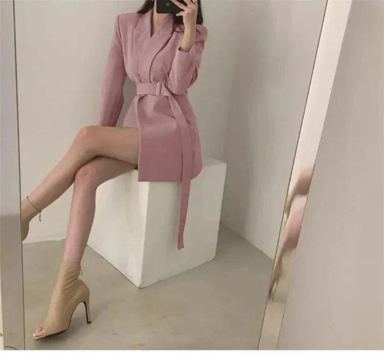 Liu Ming Autumn 2024 New Fashion Korean Style Casual Loose Women Office Lady Elegant Blazers Jacket Coats