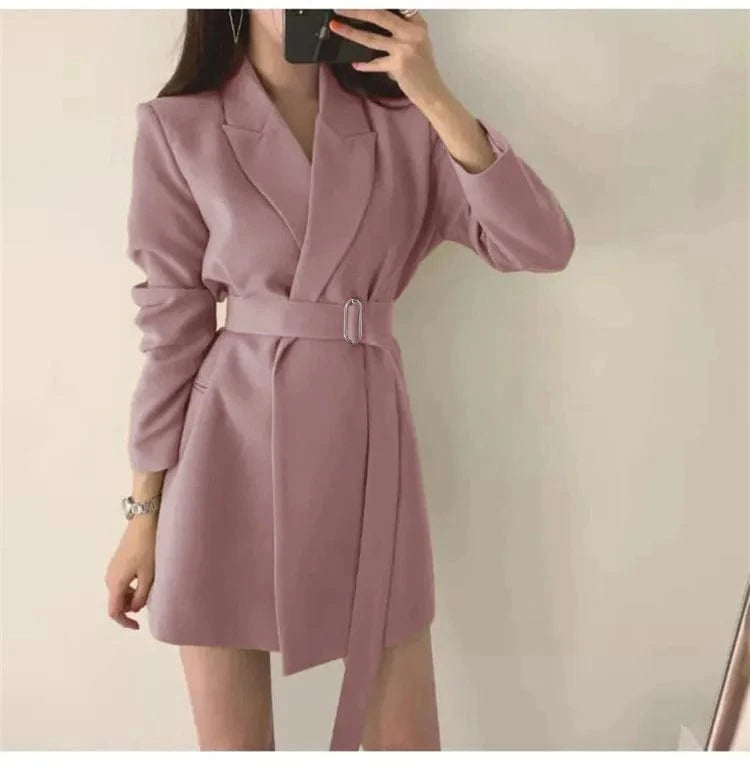 Liu Ming Autumn 2024 New Fashion Korean Style Casual Loose Women Office Lady Elegant Blazers Jacket Coats