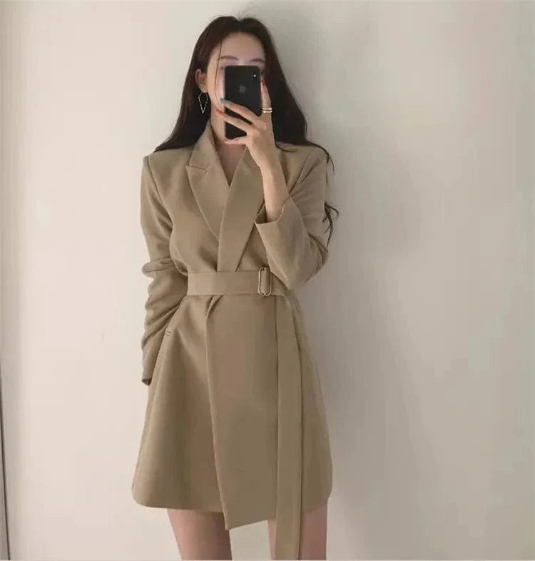 Liu Ming Autumn 2024 New Fashion Korean Style Casual Loose Women Office Lady Elegant Blazers Jacket Coats