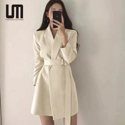 Liu Ming Autumn 2024 New Fashion Korean Style Casual Loose Women Office Lady Elegant Blazers Jacket Coats