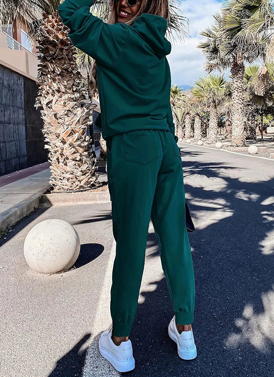 Liu Ming Autumn Winter Custom Logo 2024 Trends Women Pullover Two Piece Tracksuit Sweatshirts Casual Long Pants Set