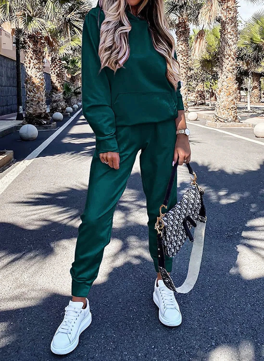 Liu Ming Autumn Winter Custom Logo 2024 Trends Women Pullover Two Piece Tracksuit Sweatshirts Casual Long Pants Set