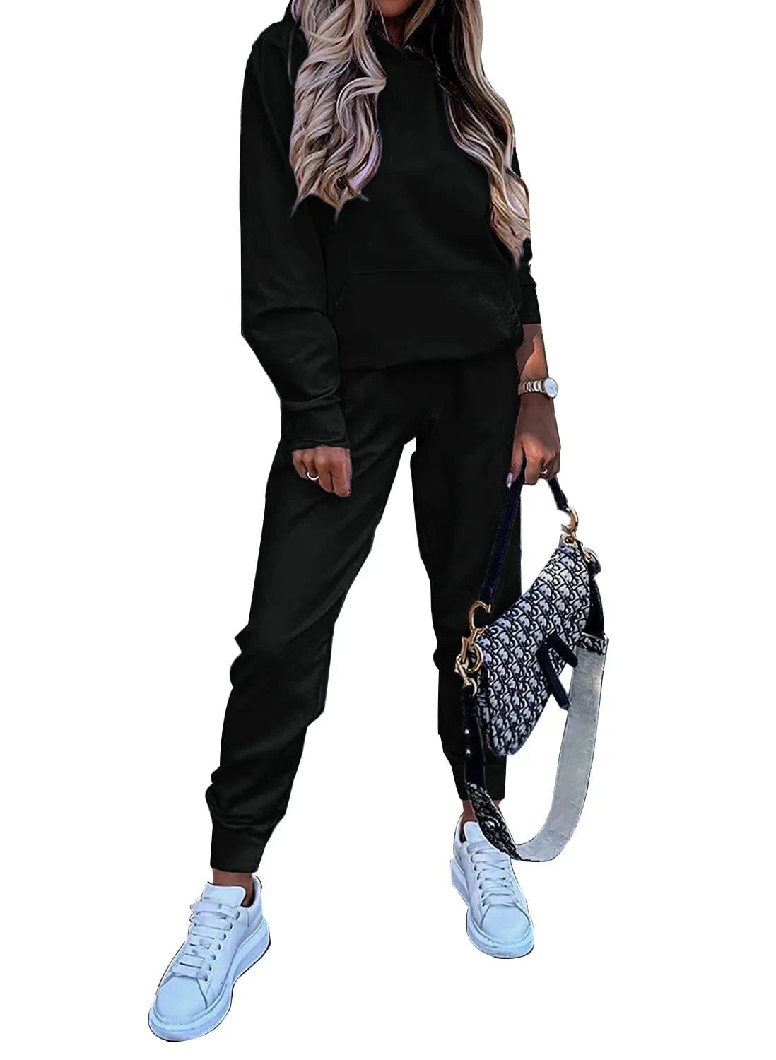 Liu Ming Autumn Winter Custom Logo 2024 Trends Women Pullover Two Piece Tracksuit Sweatshirts Casual Long Pants Set