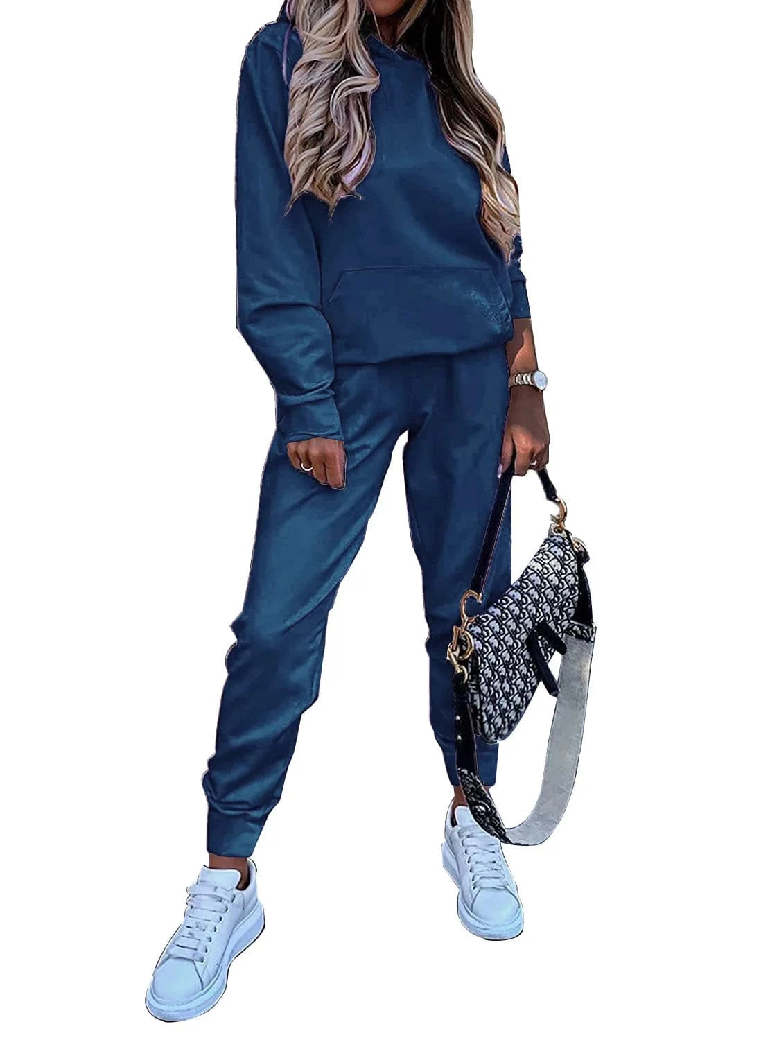 Liu Ming Autumn Winter Custom Logo 2024 Trends Women Pullover Two Piece Tracksuit Sweatshirts Casual Long Pants Set