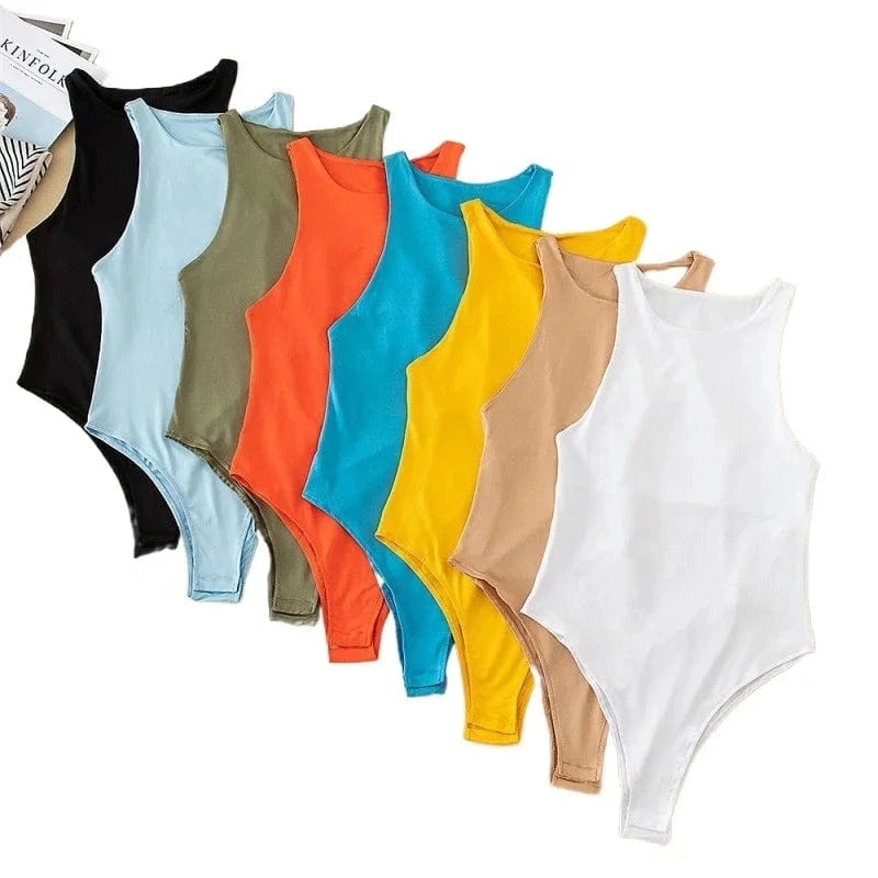 Liu Ming Custom Logo Printed 2024 Hot Products Women Casual Sexy Slim Bodysuit Solid Brand Suit Clothes Romper Jumpsuit