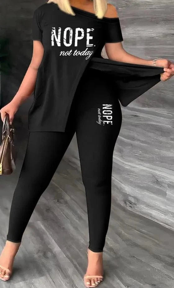 Liu Ming Custom Logo Wholesale Women Summer Two Pieces Casual Print Tops Pants Set