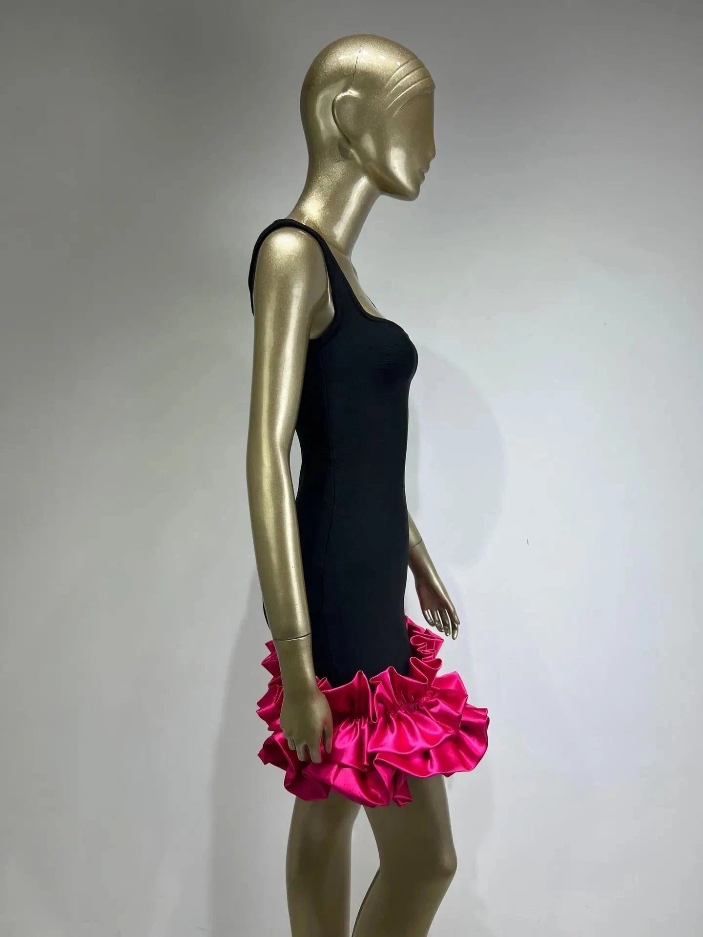 Liu Ming High End Wholesale 2024 Summer Elegant Women Sexy Sleeveless Party Stage Performance XS Bodycon Mini Dress