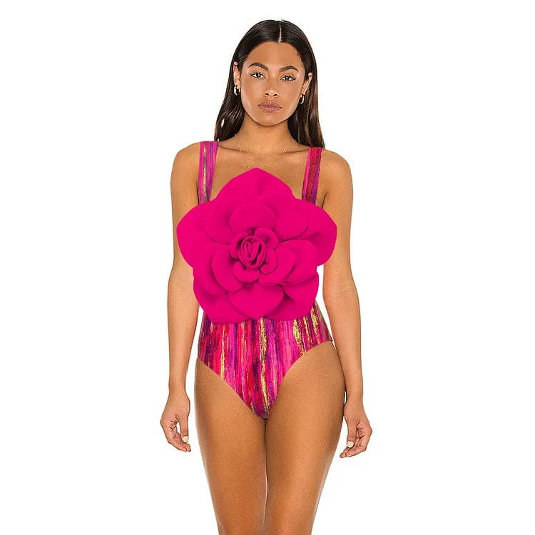 Liu Ming Hot Selling Fashion 2024 Sexy Women Swimwear 3D Flower One Piece Swimsuit Skirt Bikinis Set Beachwear Bathing Suit