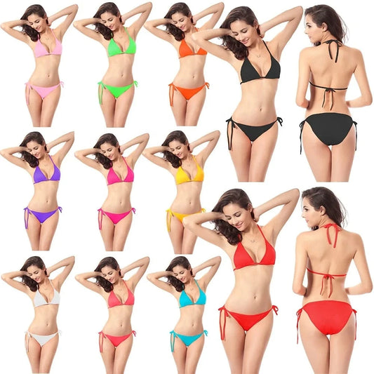 Liu Ming Hot Selling Wholesale OEM Cheap Women Sexy More Solid Colors Swimsuit Swimwear Bikini