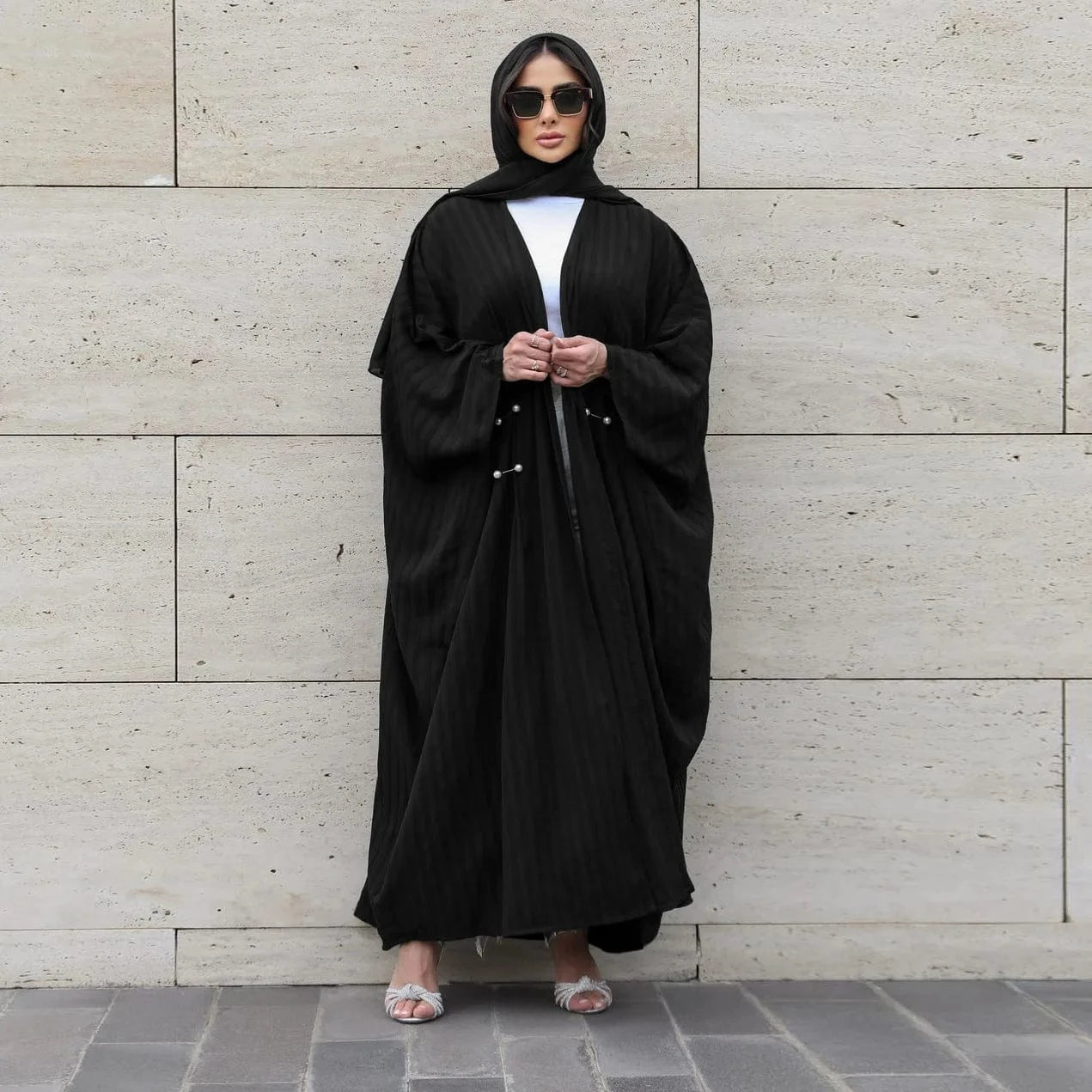 Liu Ming New Arrival 2024 Abaya Fashion Muslim Loose Cardigan Turkey Islamic Casual Clothes Women Robe