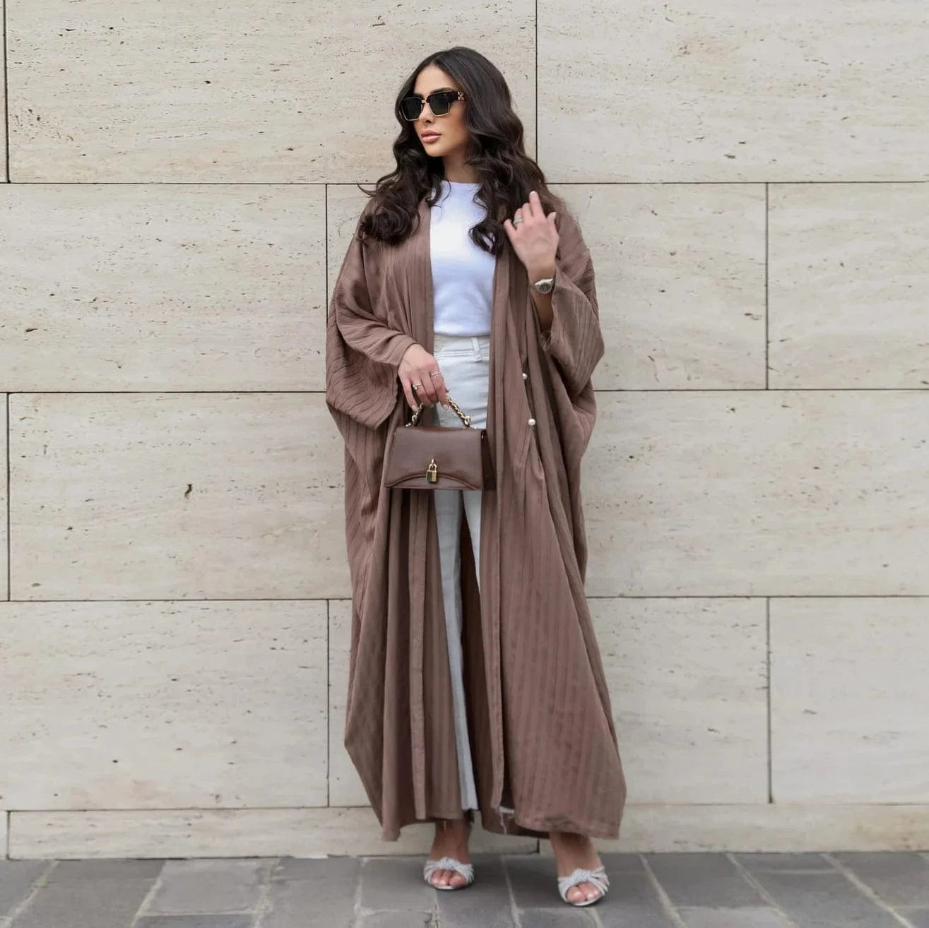 Liu Ming New Arrival 2024 Abaya Fashion Muslim Loose Cardigan Turkey Islamic Casual Clothes Women Robe