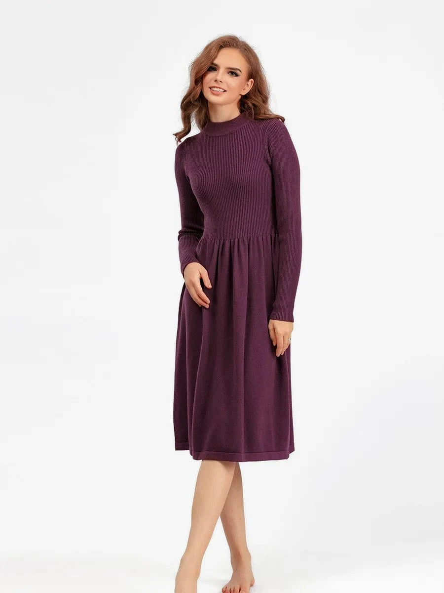 Liu Ming New Arrivals Clothing Sexy Streetwear Party Knitted Pleated Bodycon Midi Dress For Women