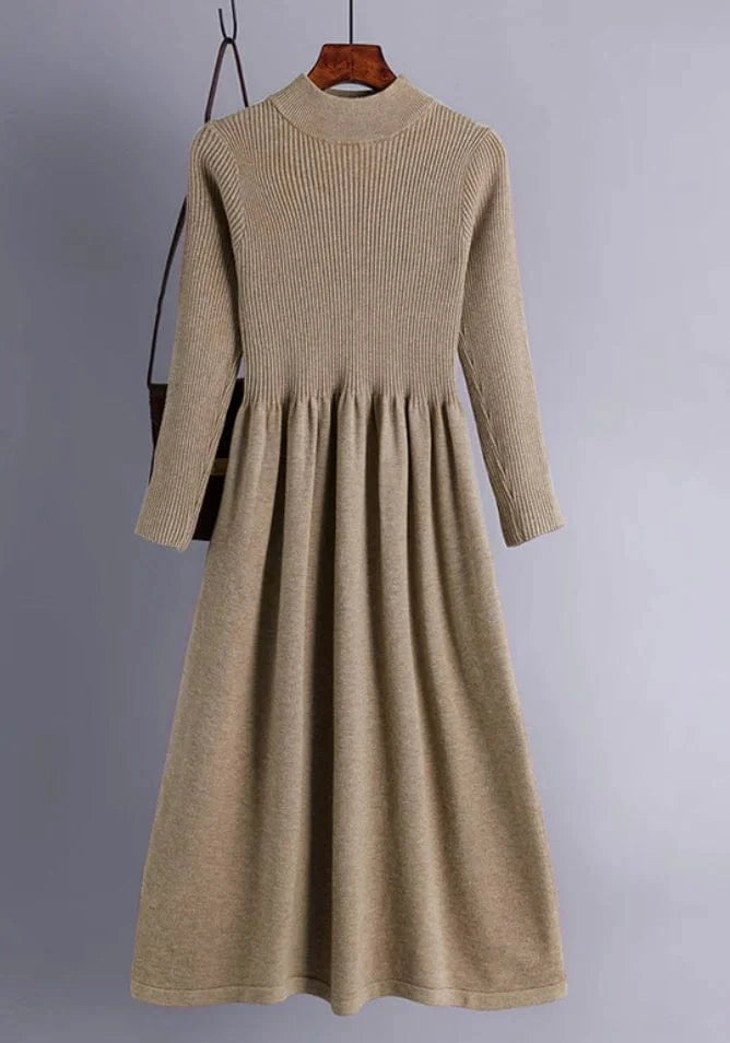 Liu Ming New Arrivals Clothing Sexy Streetwear Party Knitted Pleated Bodycon Midi Dress For Women
