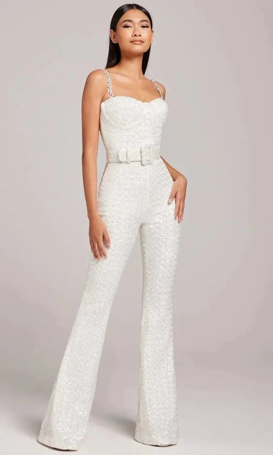 Liu Ming New Style Women Fashion Sexy Sequined Color Slim Fit Long Bodycon Jumpsuit