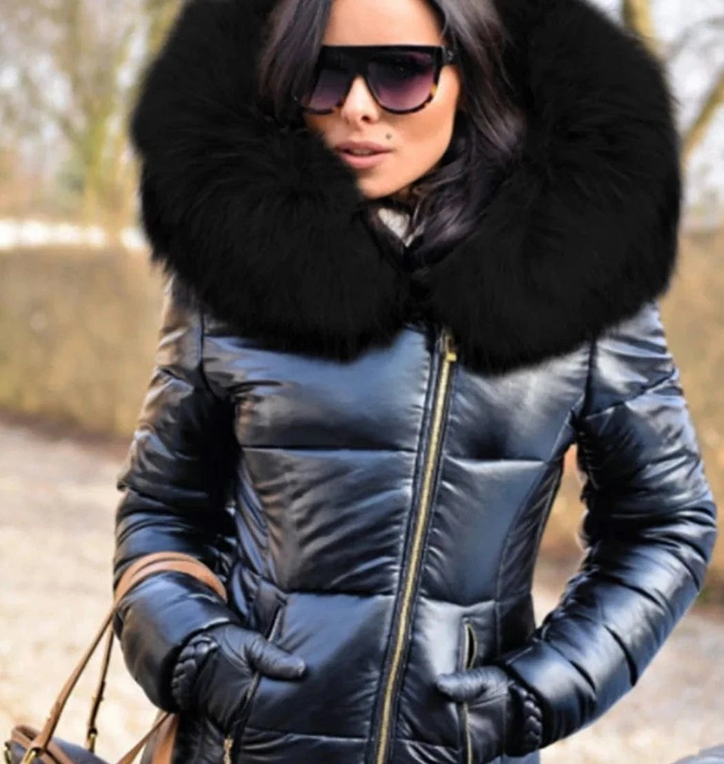 Liu Ming New Trending High Quality Winter Women Clothes Warm Windproof Fur Down Jacket Hooded Parkas Coat