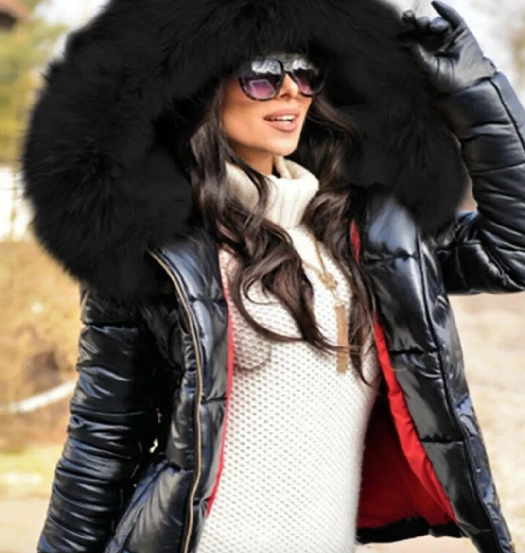 Liu Ming New Trending High Quality Winter Women Clothes Warm Windproof Fur Down Jacket Hooded Parkas Coat