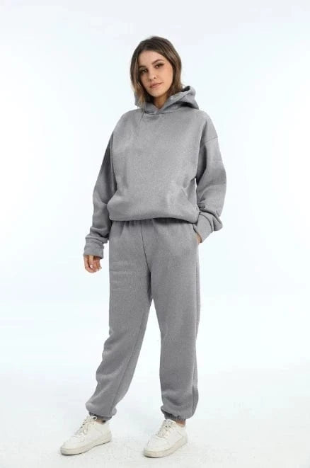 Liu Ming Trending Products Autumn Winter Women Casual Hoodies Sports Sweatshirts Pullover Sweatpants 2 Pieces Set