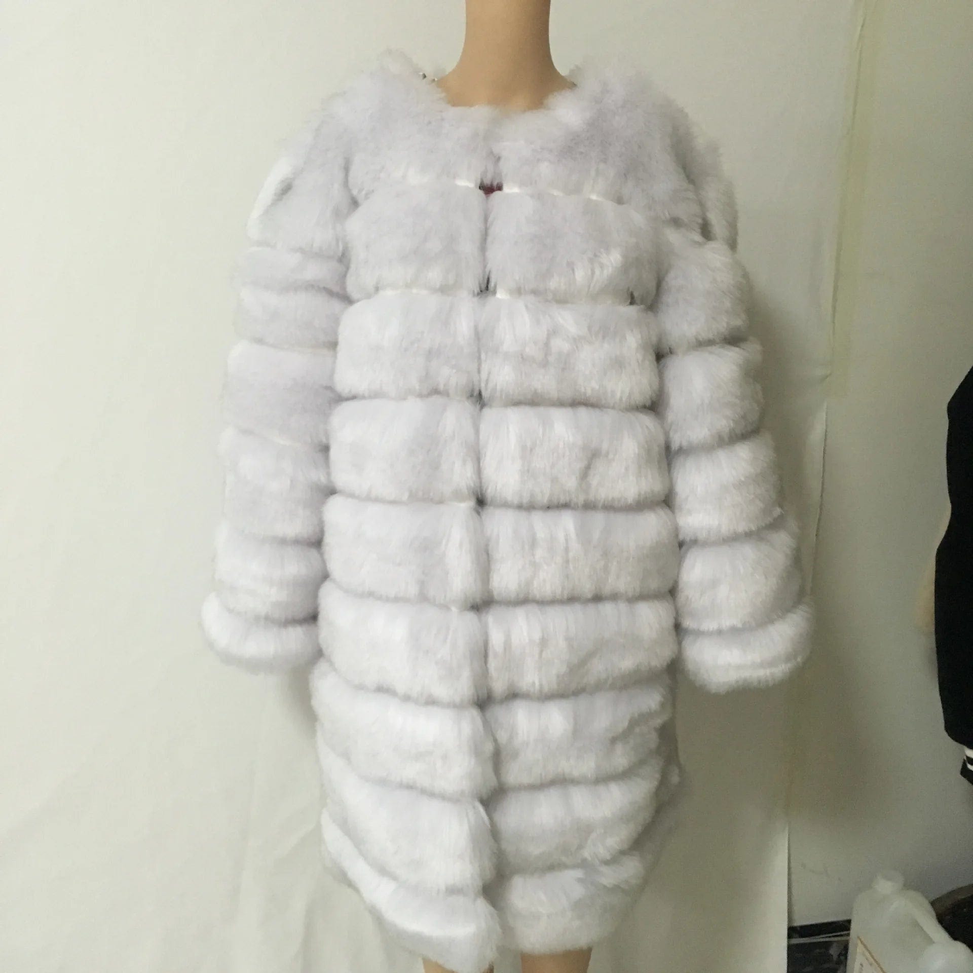 Liu Ming Winter New Arrivals Women Warm Casual Faux Fur Cotton Padded Jacket Long Thick Coats