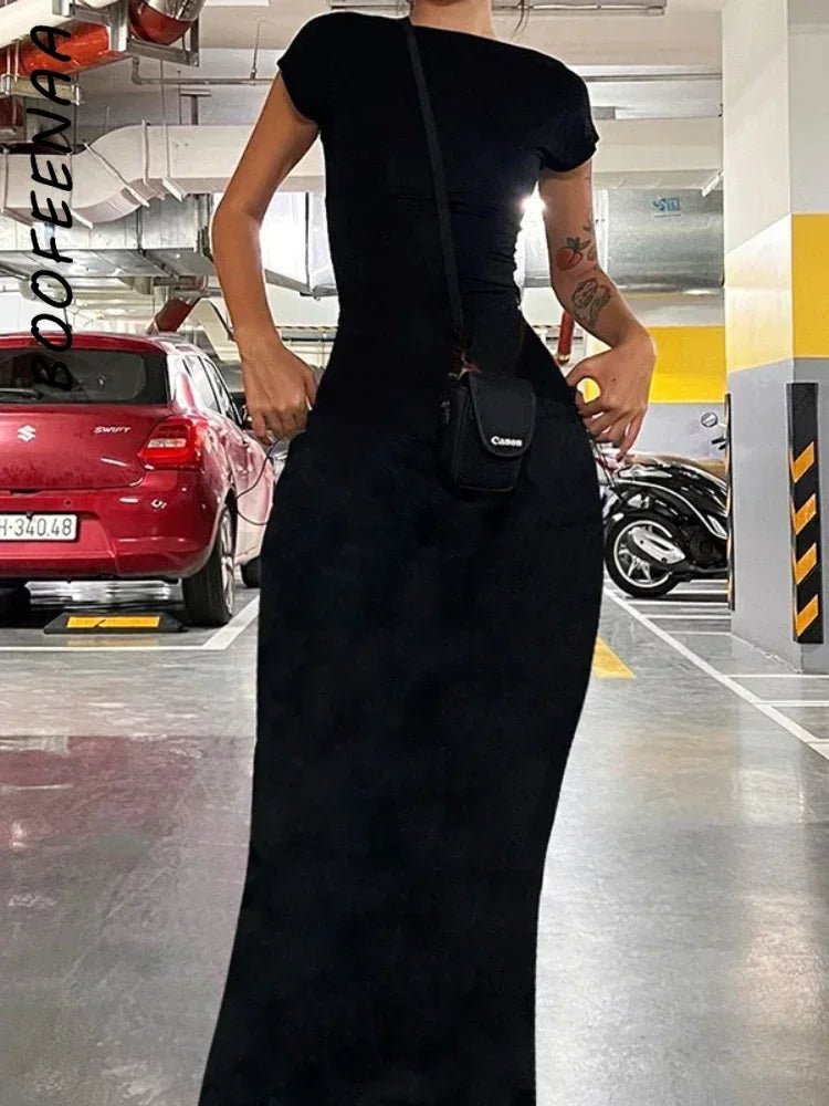 Long Dress Backless Bodycon Chic Elegant Evening Look - SN Wigs & More