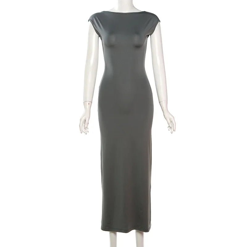 Long Dress Backless Bodycon Chic Elegant Evening Look - SN Wigs & More