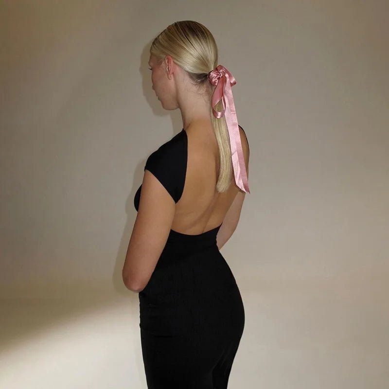 Long Dress Backless Bodycon Chic Elegant Evening Look - SN Wigs & More