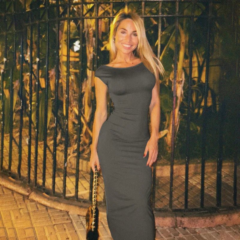 Long Dress Backless Bodycon Chic Elegant Evening Look - SN Wigs & More