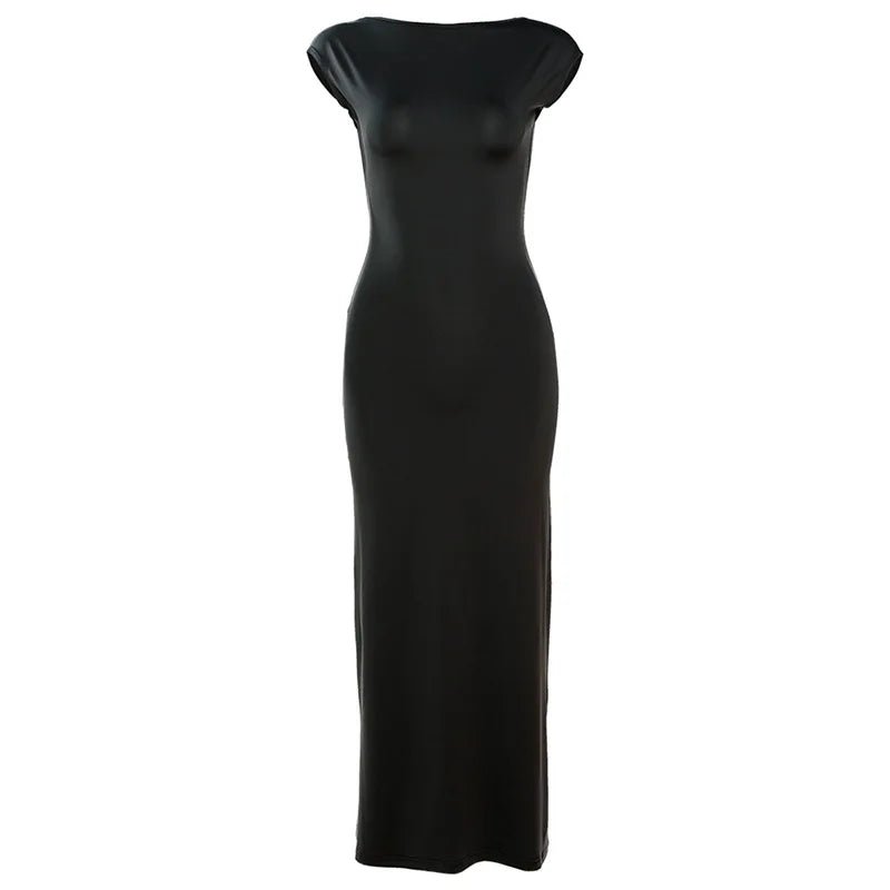 Long Dress Backless Bodycon Chic Elegant Evening Look - SN Wigs & More