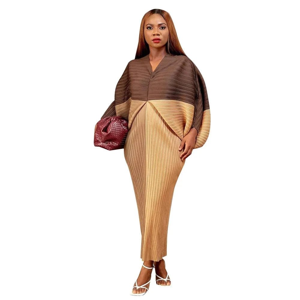 long dress Free / 2 Women’s Long Sleeve V-Neck Polyester Knee-Length Dress