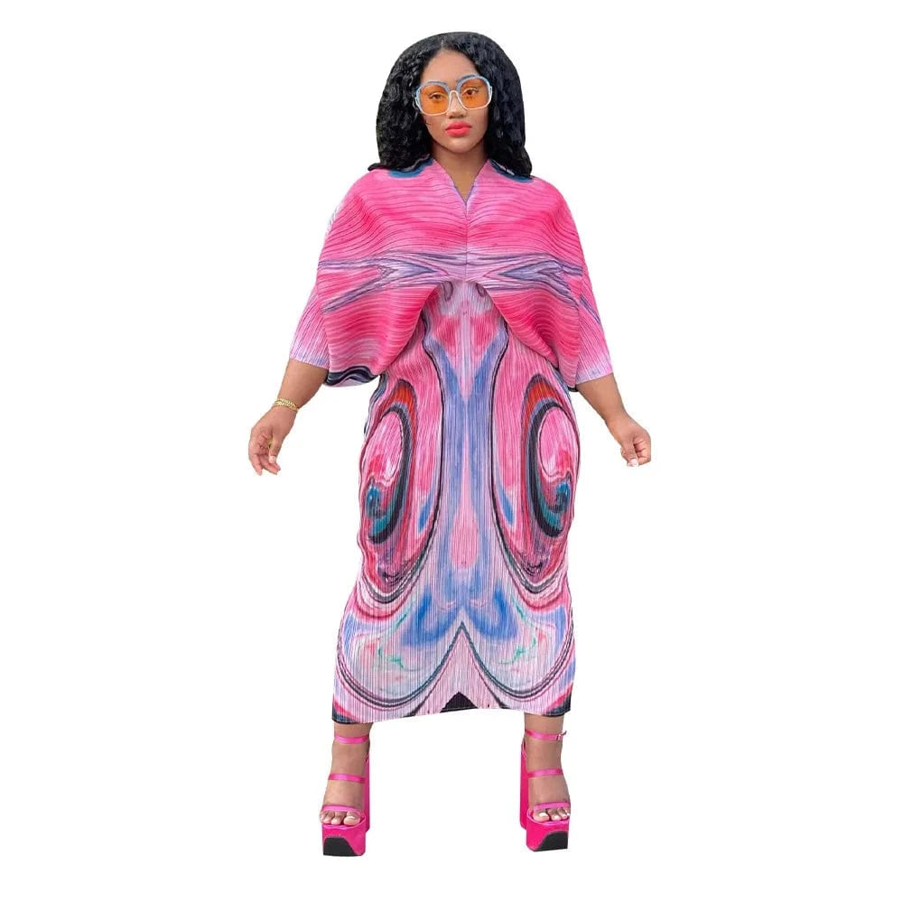 long dress Women’s Long Sleeve V-Neck Polyester Knee-Length Dress