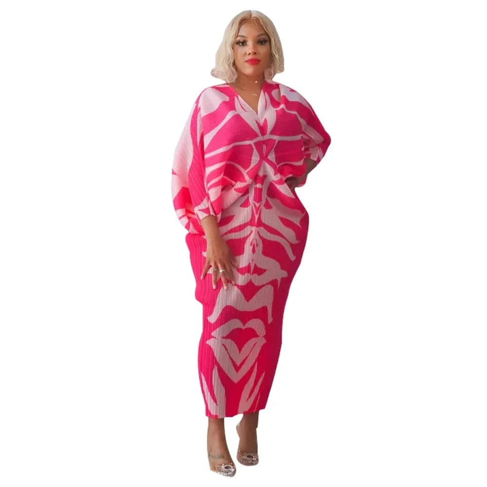 long dress Women’s Long Sleeve V-Neck Polyester Knee-Length Dress