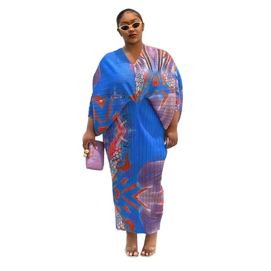 long dress Women’s Long Sleeve V-Neck Polyester Knee-Length Dress
