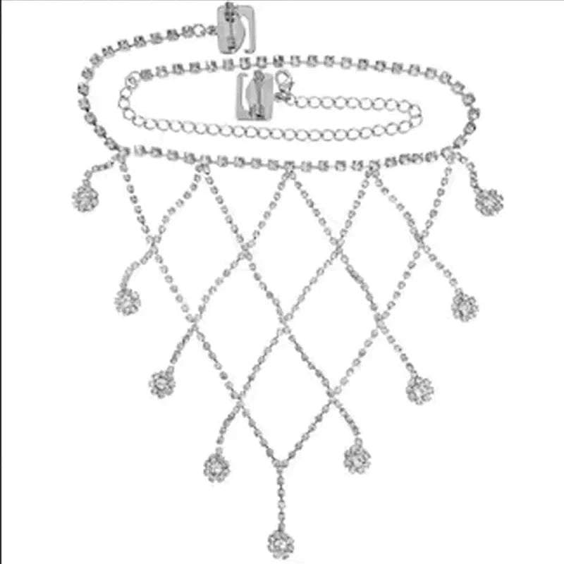 Long Tassel Crystal Rhinestone Body Shoulder Jewelry Sexy Body Chain for Women Shoulder Chain Jewelry