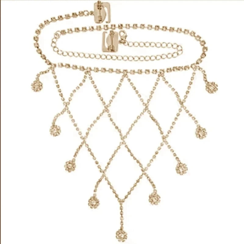 Long Tassel Crystal Rhinestone Body Shoulder Jewelry Sexy Body Chain for Women Shoulder Chain Jewelry